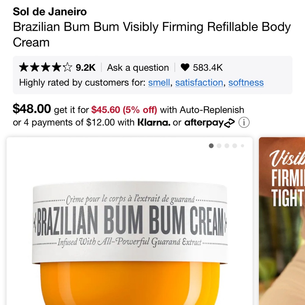 Sol de Janeiro Brazilian Bum Bum Body Cream